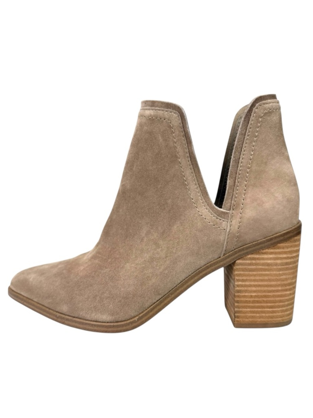 Steve Madden Havannah Suede Ankle Booties Chunky Heel Tan Size 8 Western Boho